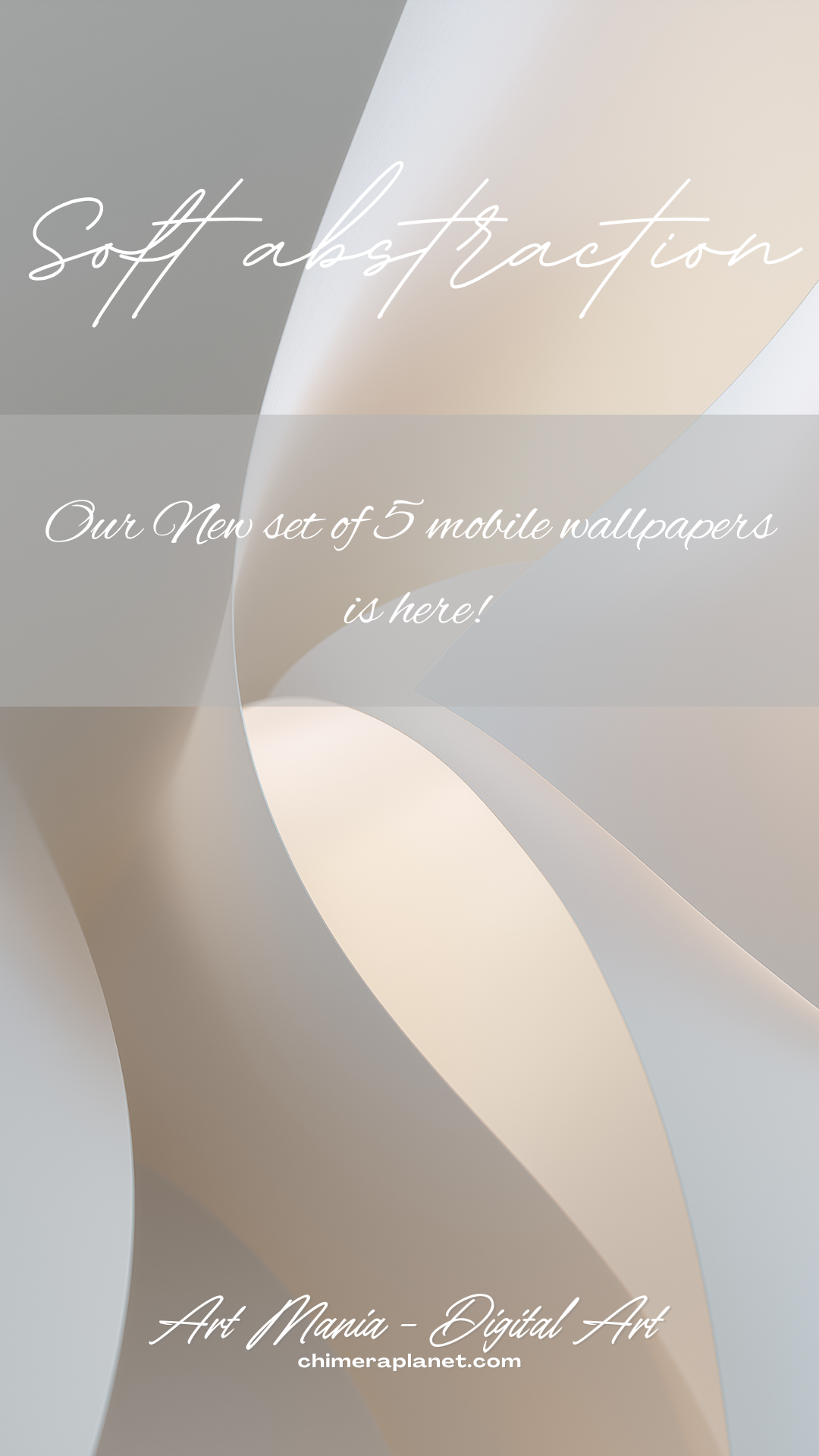 Mobile backgrounds. Soft abstraction. Set of 5 pcs