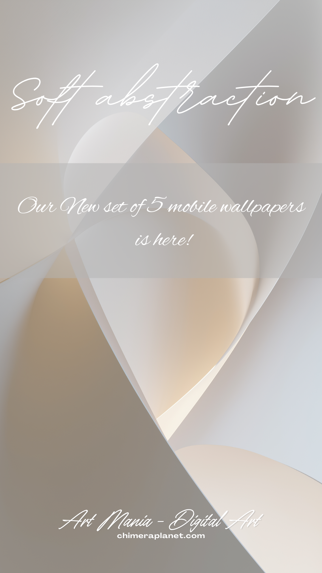 Mobile backgrounds. Soft abstraction. Set of 5 pcs