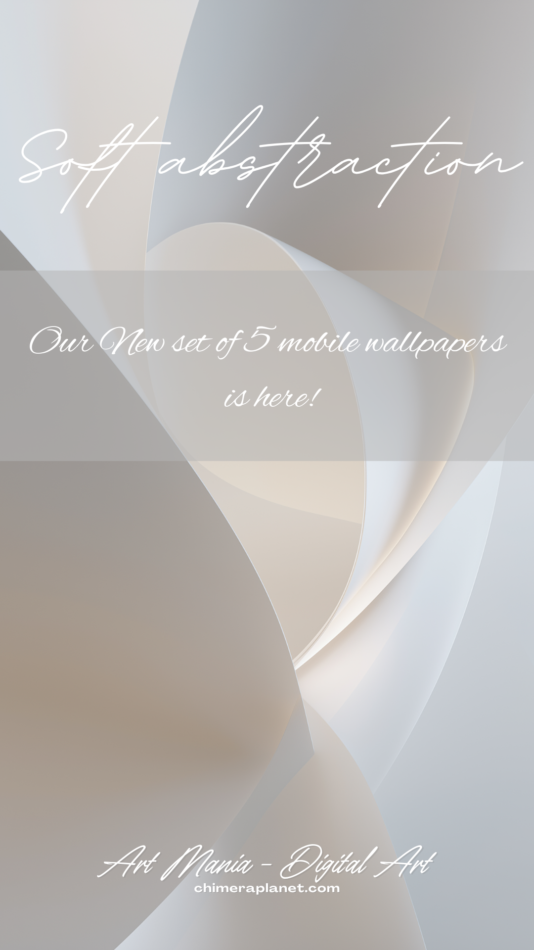 Mobile backgrounds. Soft abstraction. Set of 5 pcs