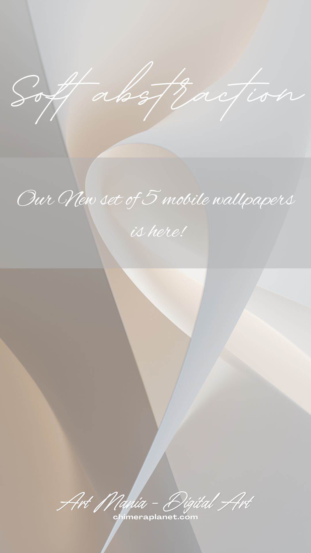 Mobile backgrounds. Soft abstraction. Set of 5 pcs