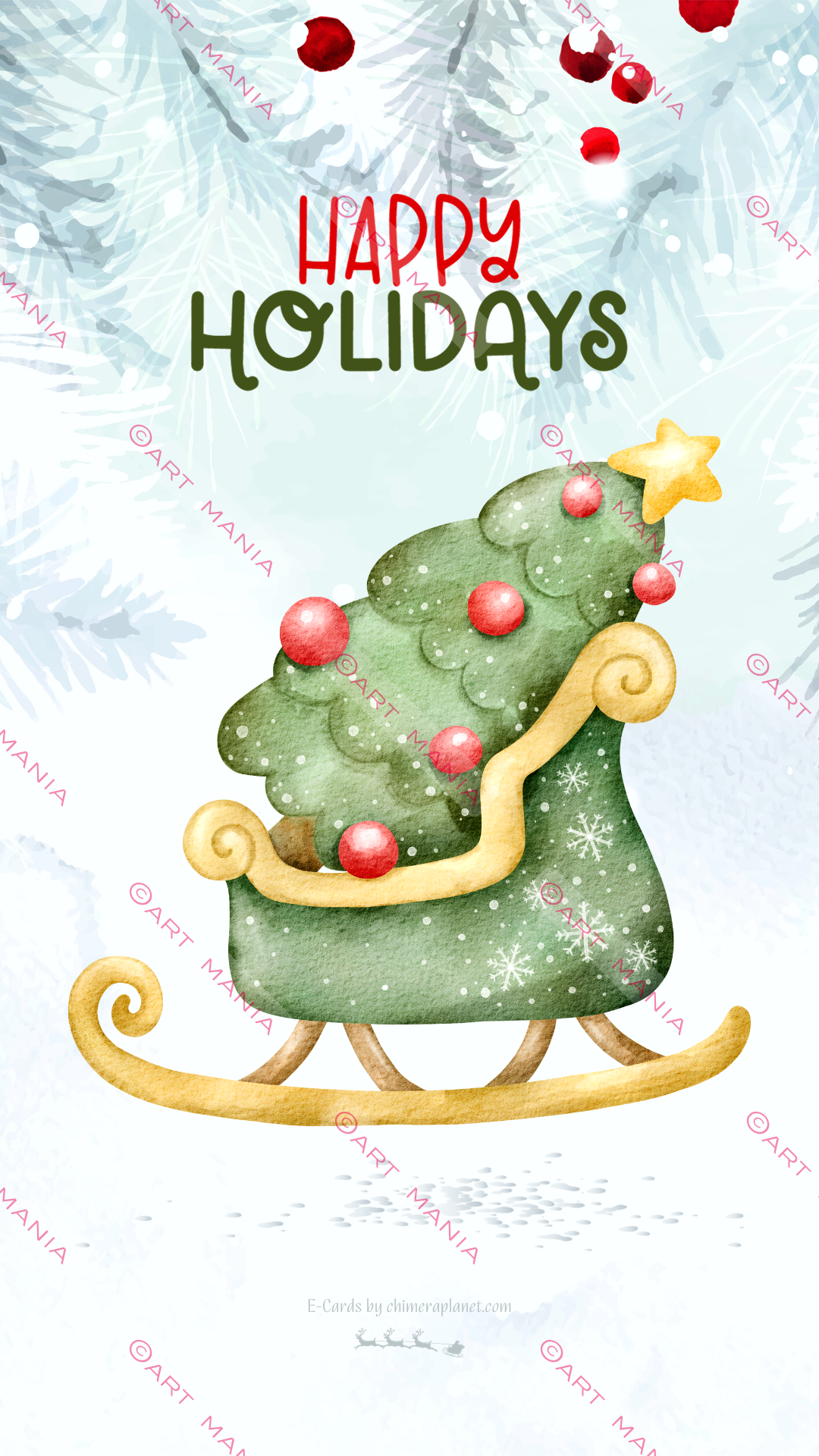 Christmas tree. E-Card