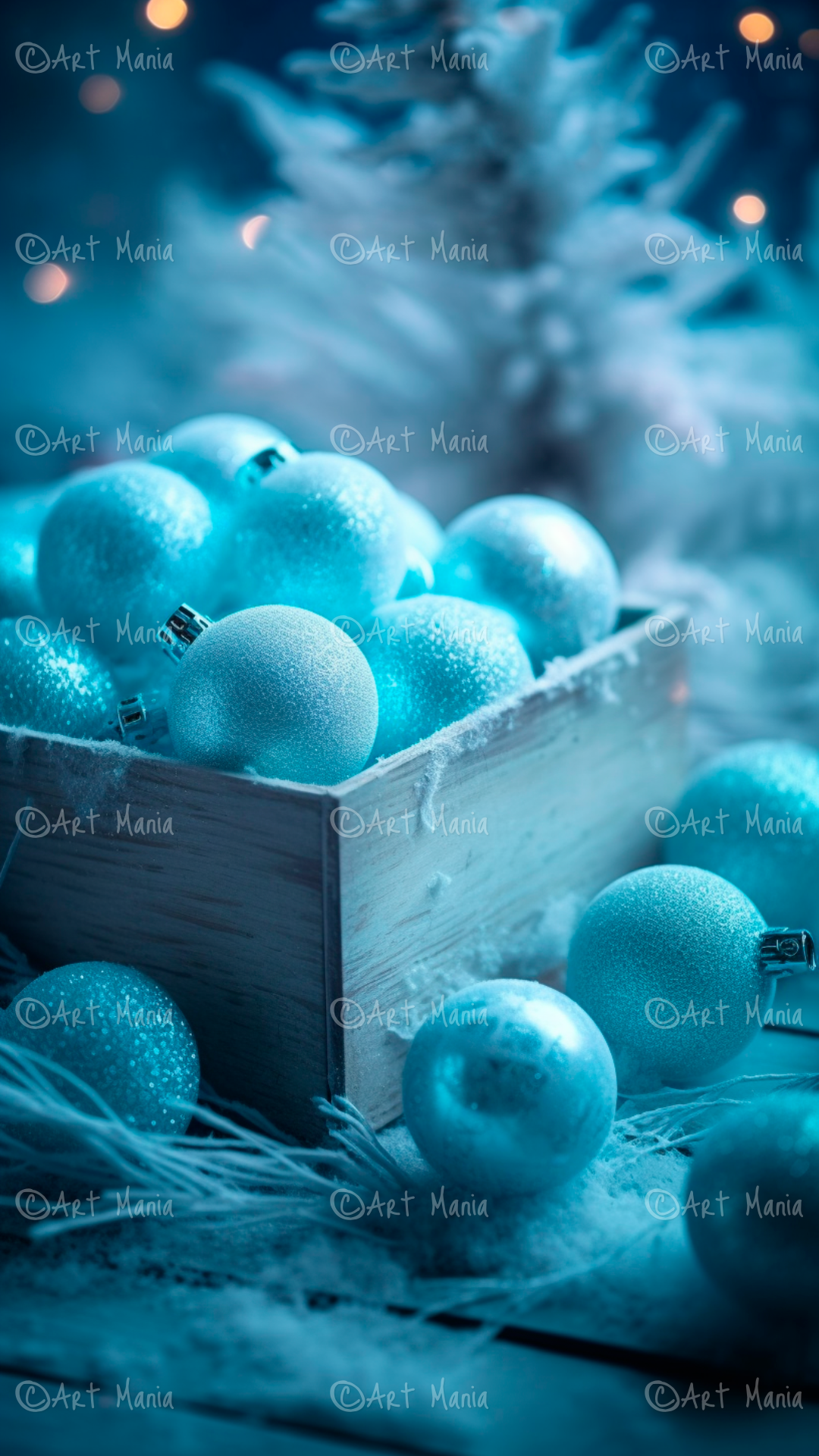 Winter magic. Mobile background