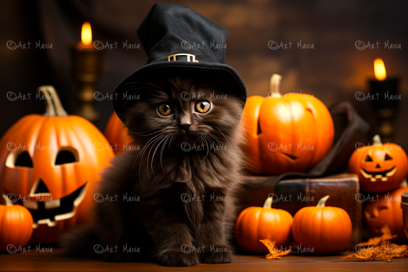 Cute halloween kitten #04
