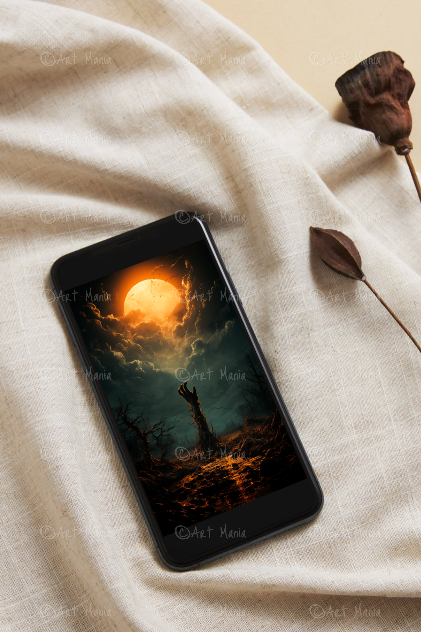 Halloween scary theme 02. Mobile background