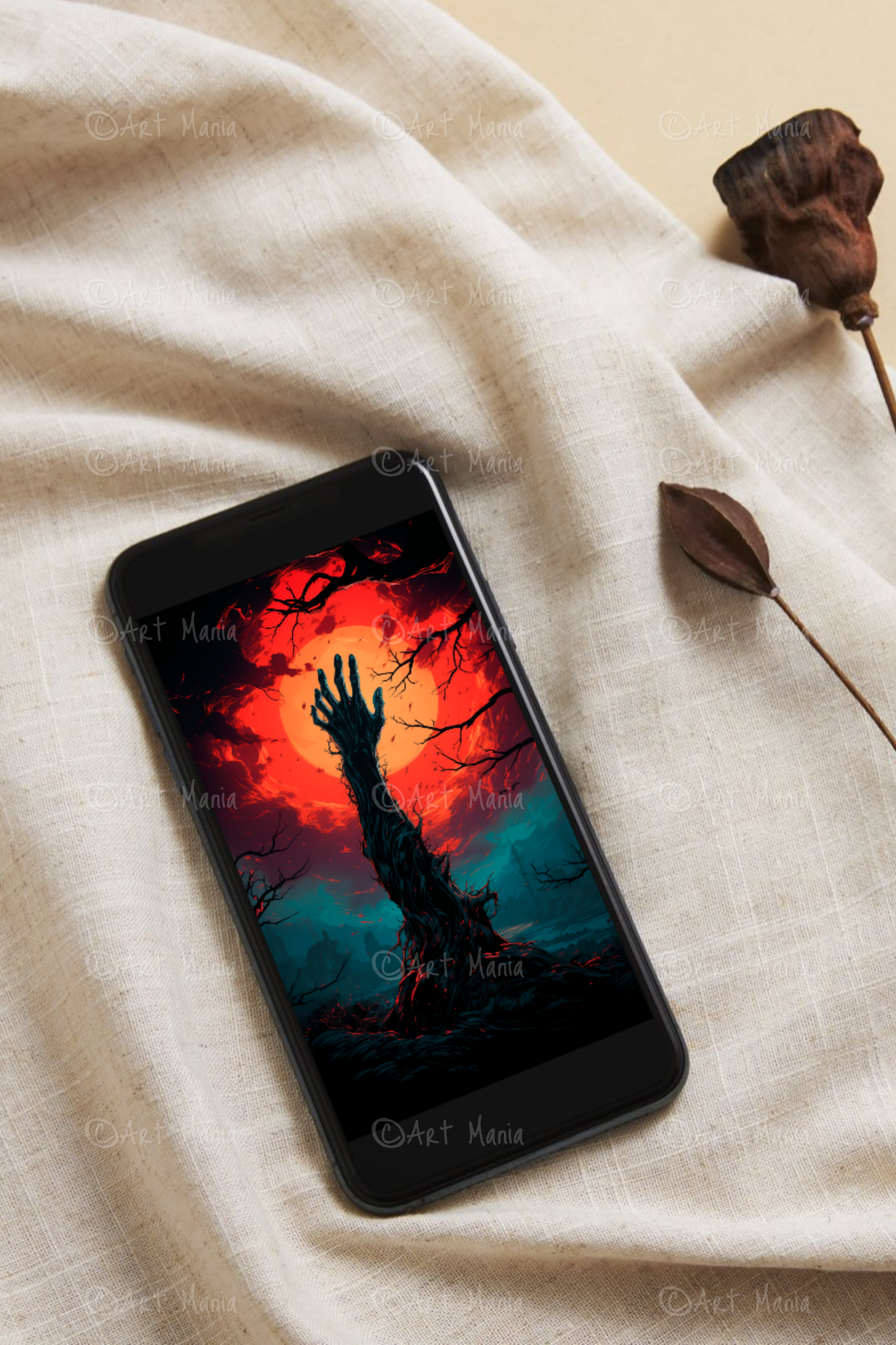 Halloween scary theme. Mobile background