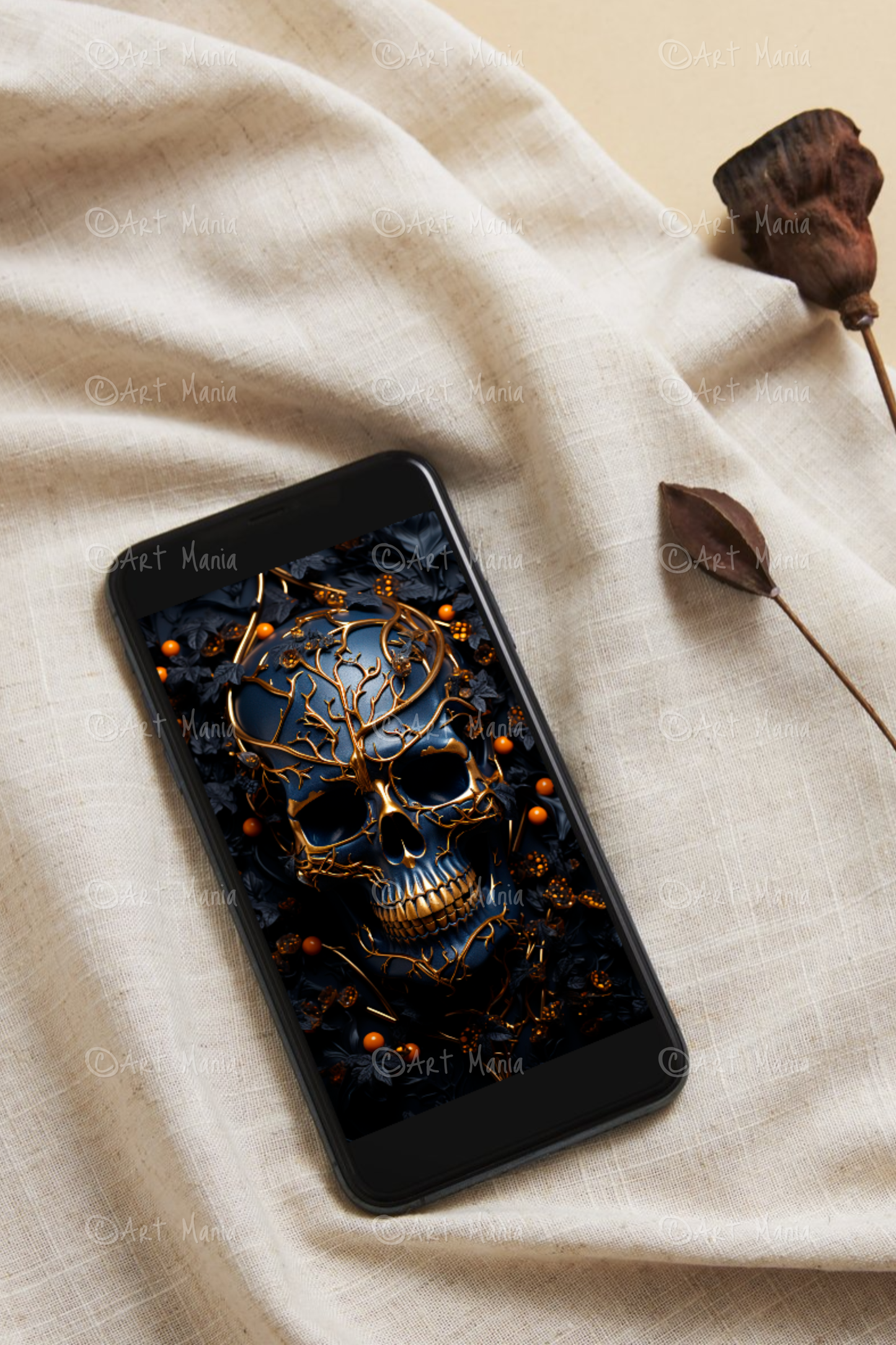 Halloween scull. Mobile background