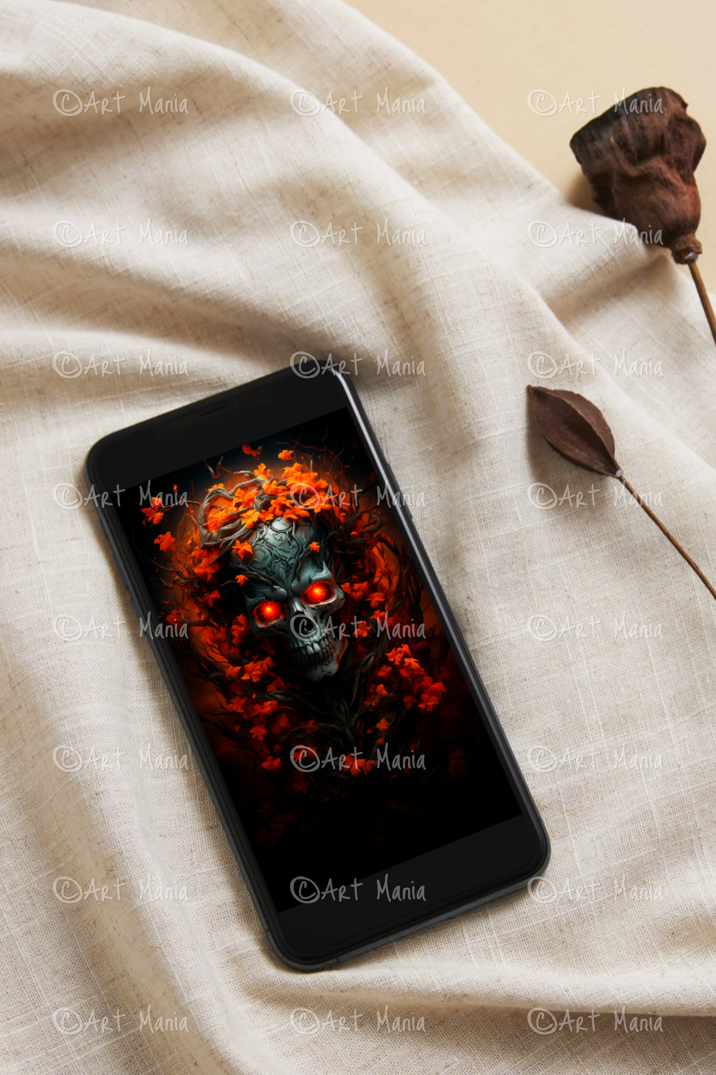 Halloween scull. Mobile background