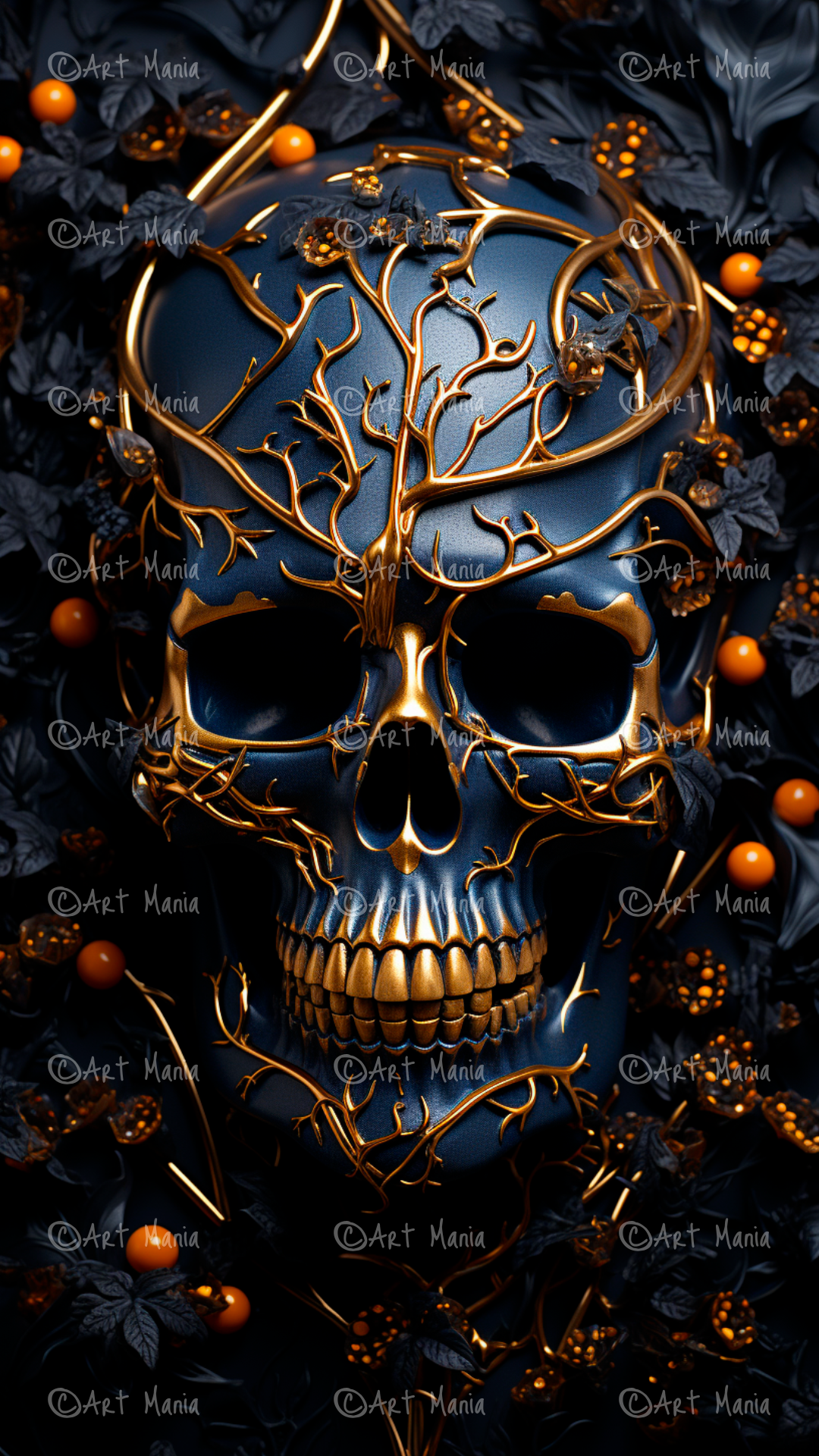 Halloween scull. Mobile background