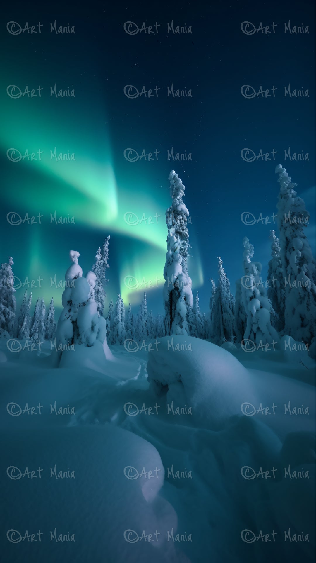Northern lights. Mobile background