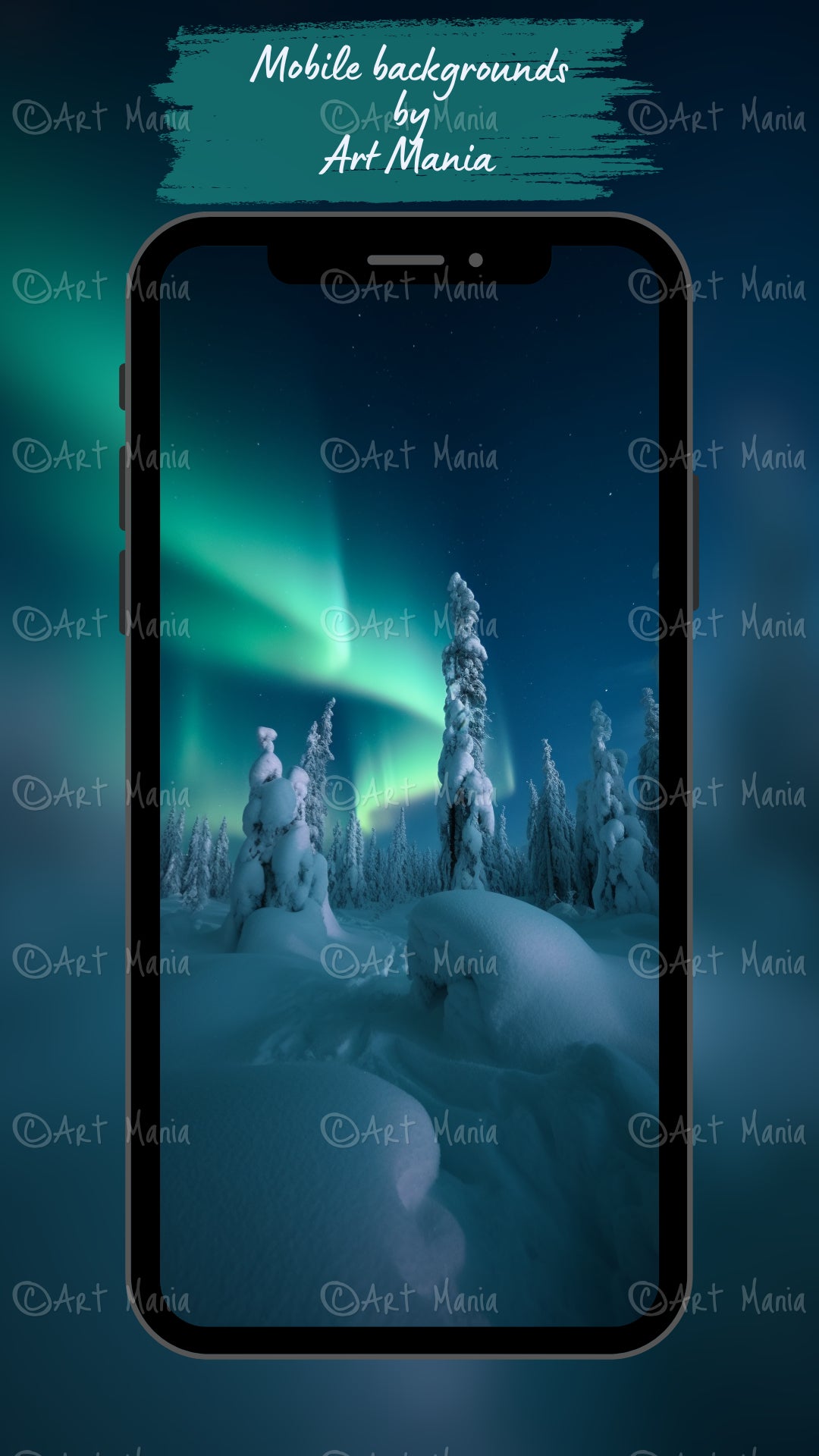 Northern lights. Mobile background