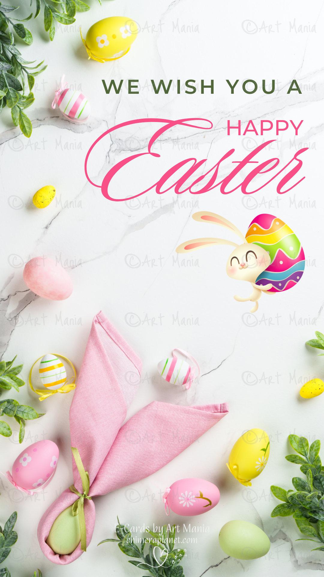 We wish you a Happy Easter. E-Card