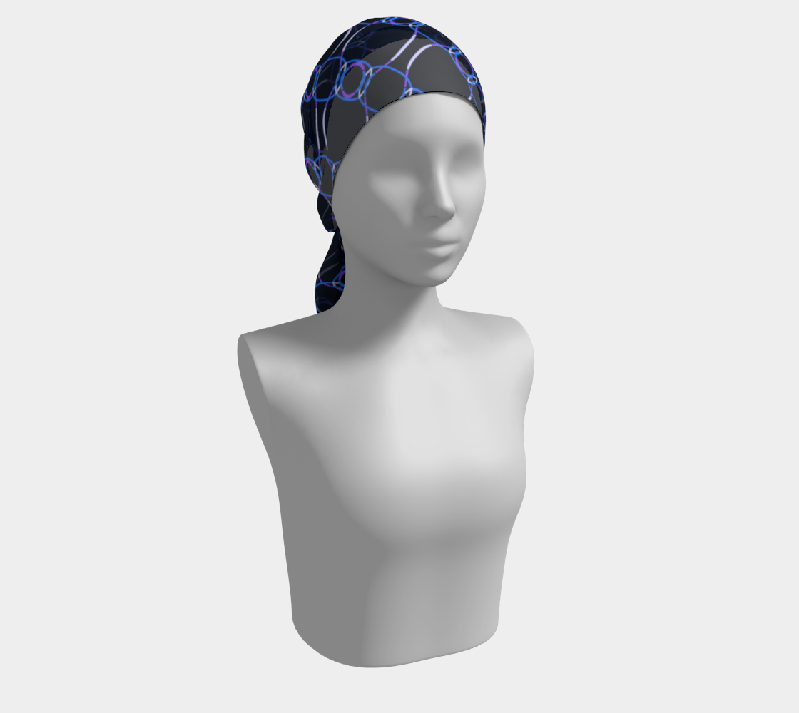 Colorful chains. Blue Long Scarf - Exclusive design by Art Mania!