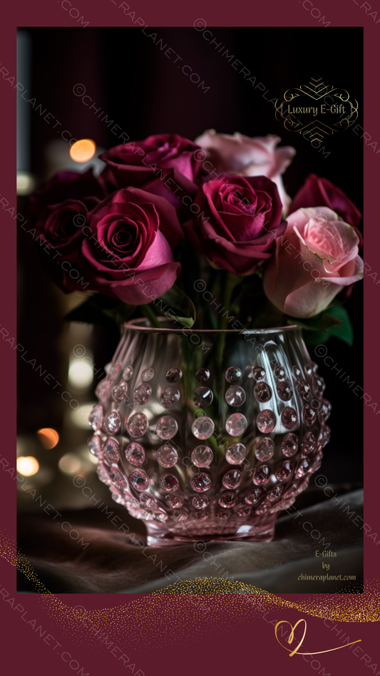 Bordo roses. Luxury E-gift