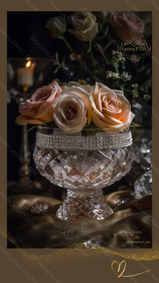 Tea roses. Luxury E-gift