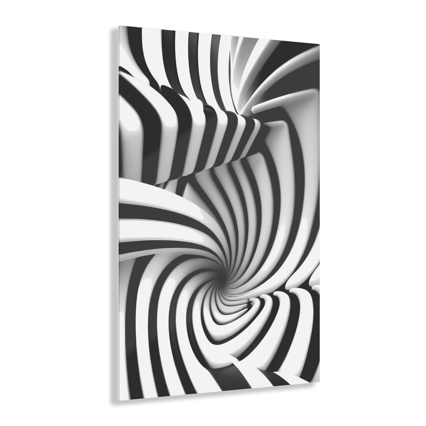 White and black abstraction. Acrylic Prints