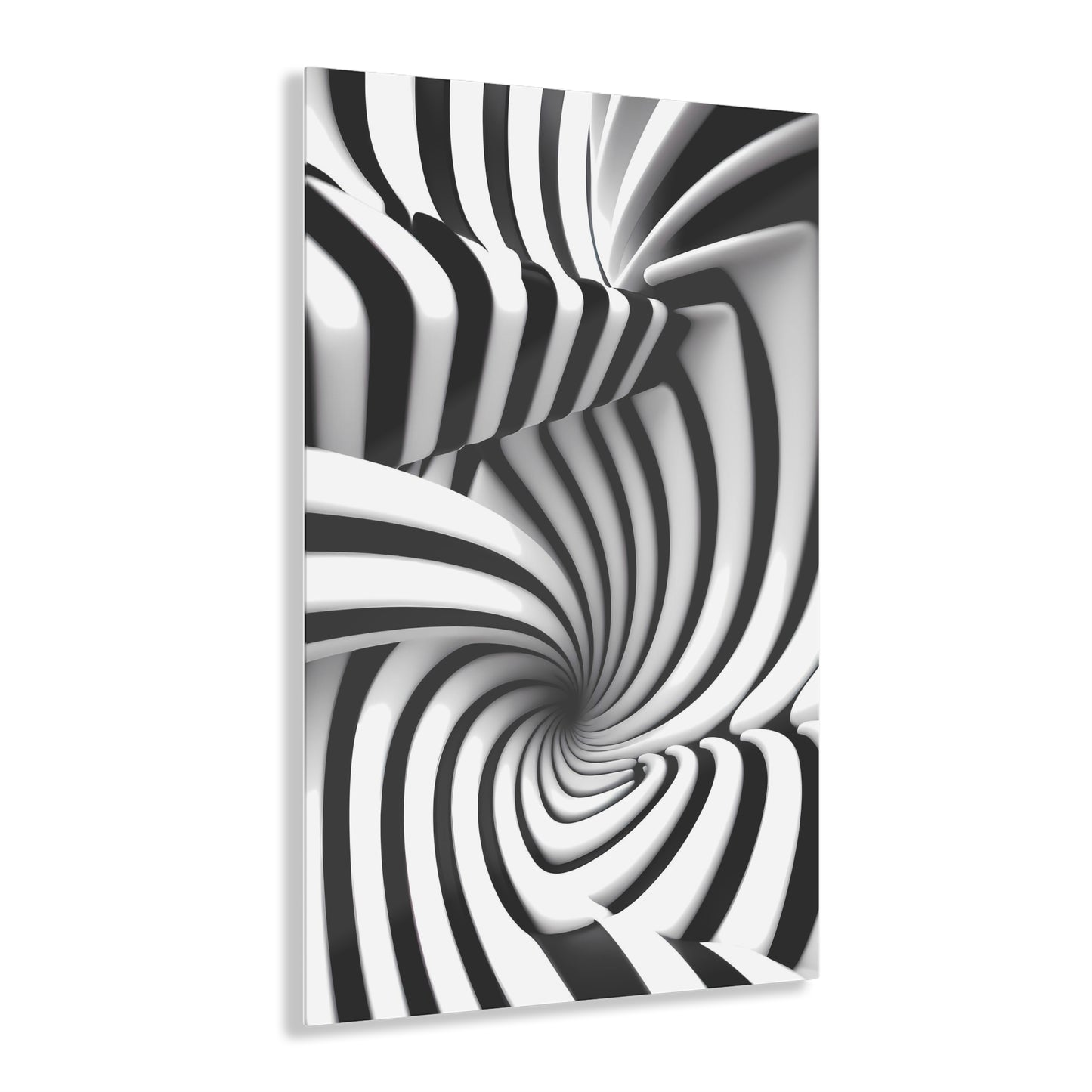 White and black abstraction. Acrylic Prints