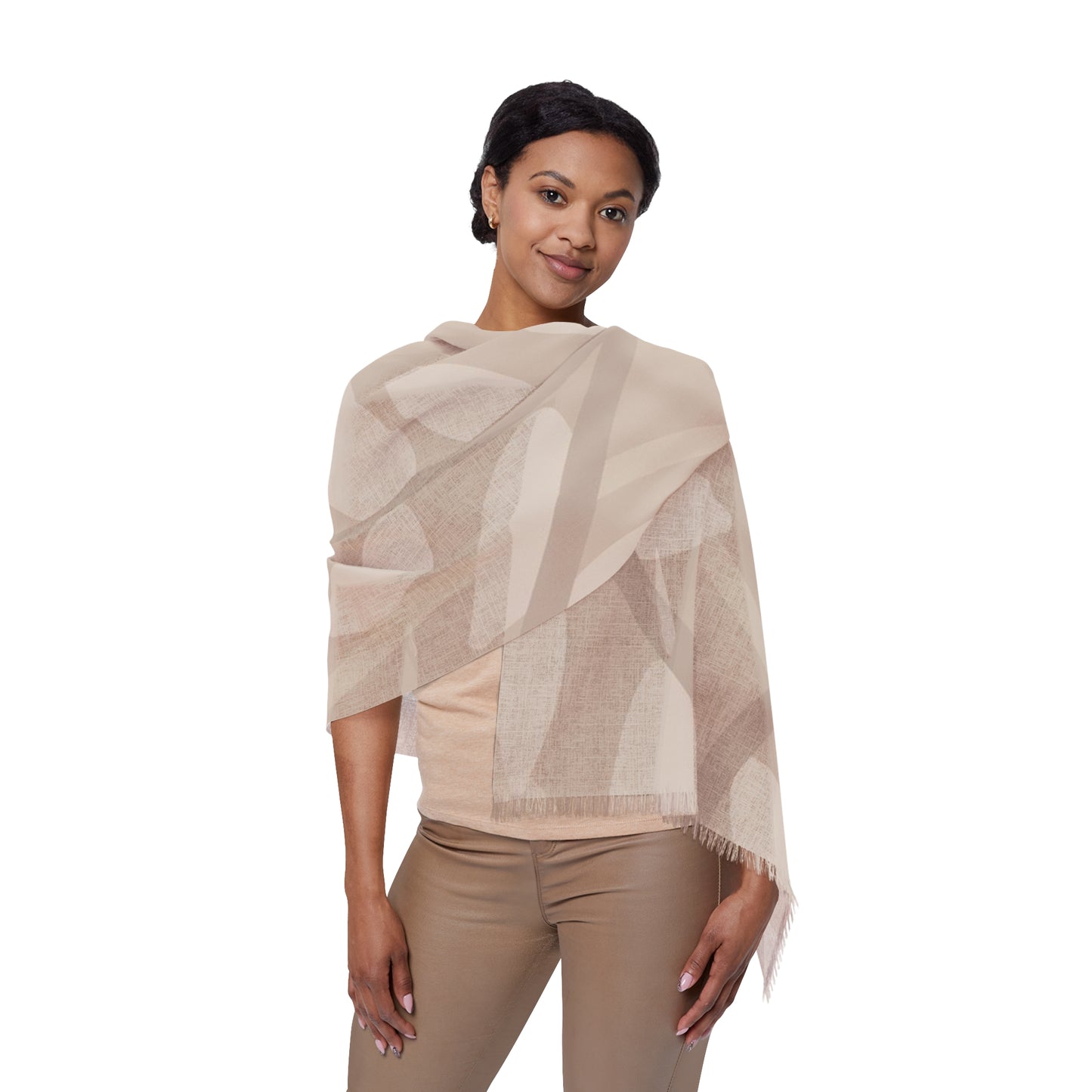 Elegant beige. Light Scarf