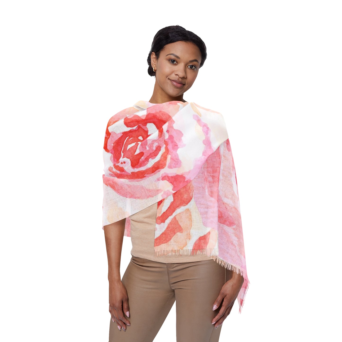 Roses. Light Scarf