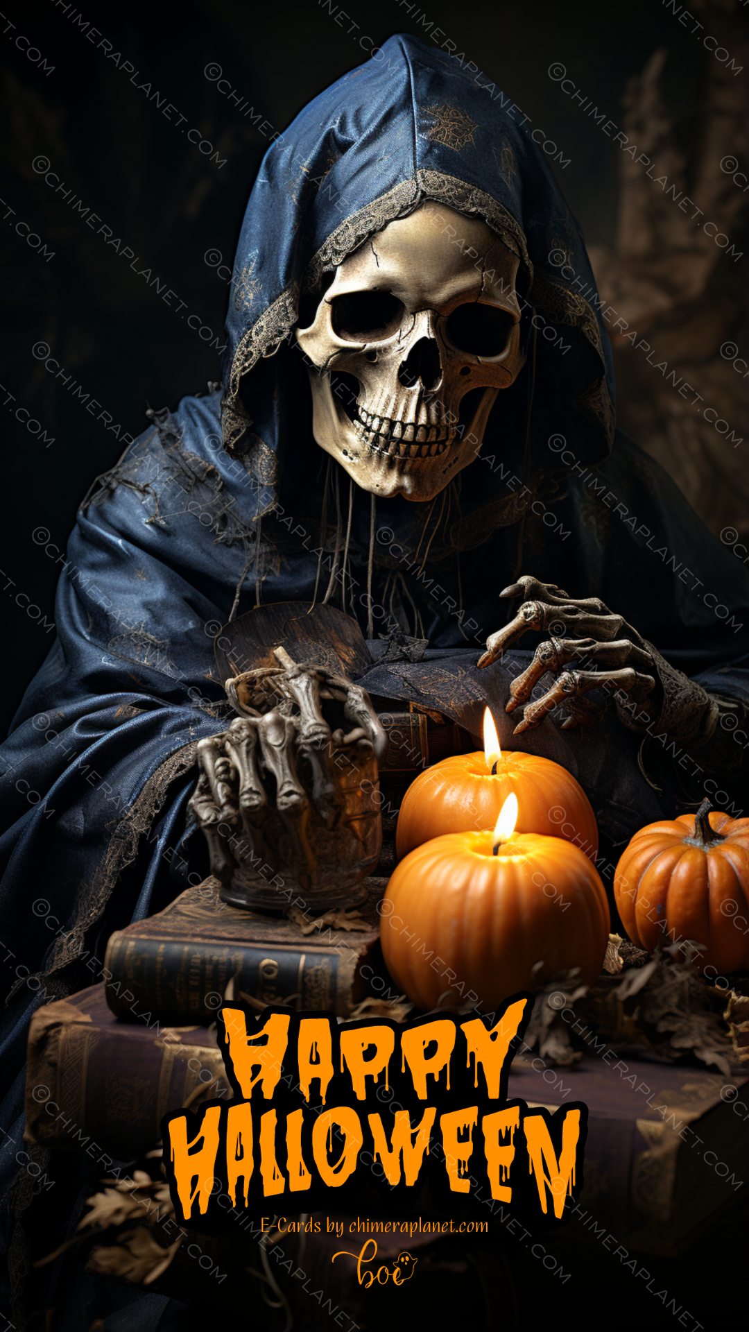 Halloween Scull # 02. E-Card