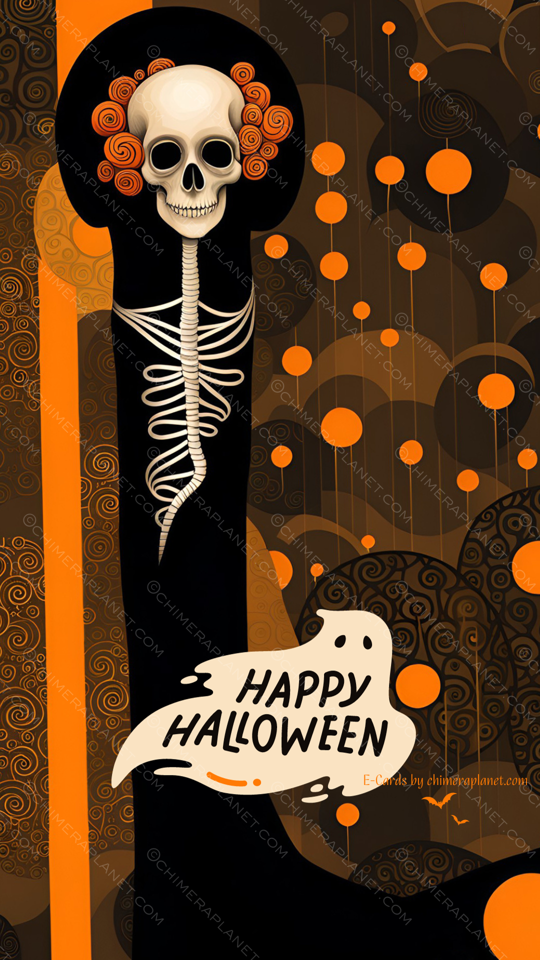 Halloween Scull # 03. E-Card