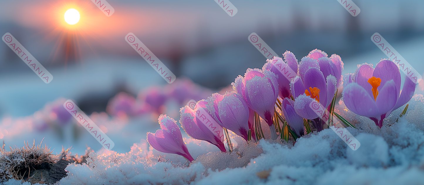 FB cover. Purple crocuses