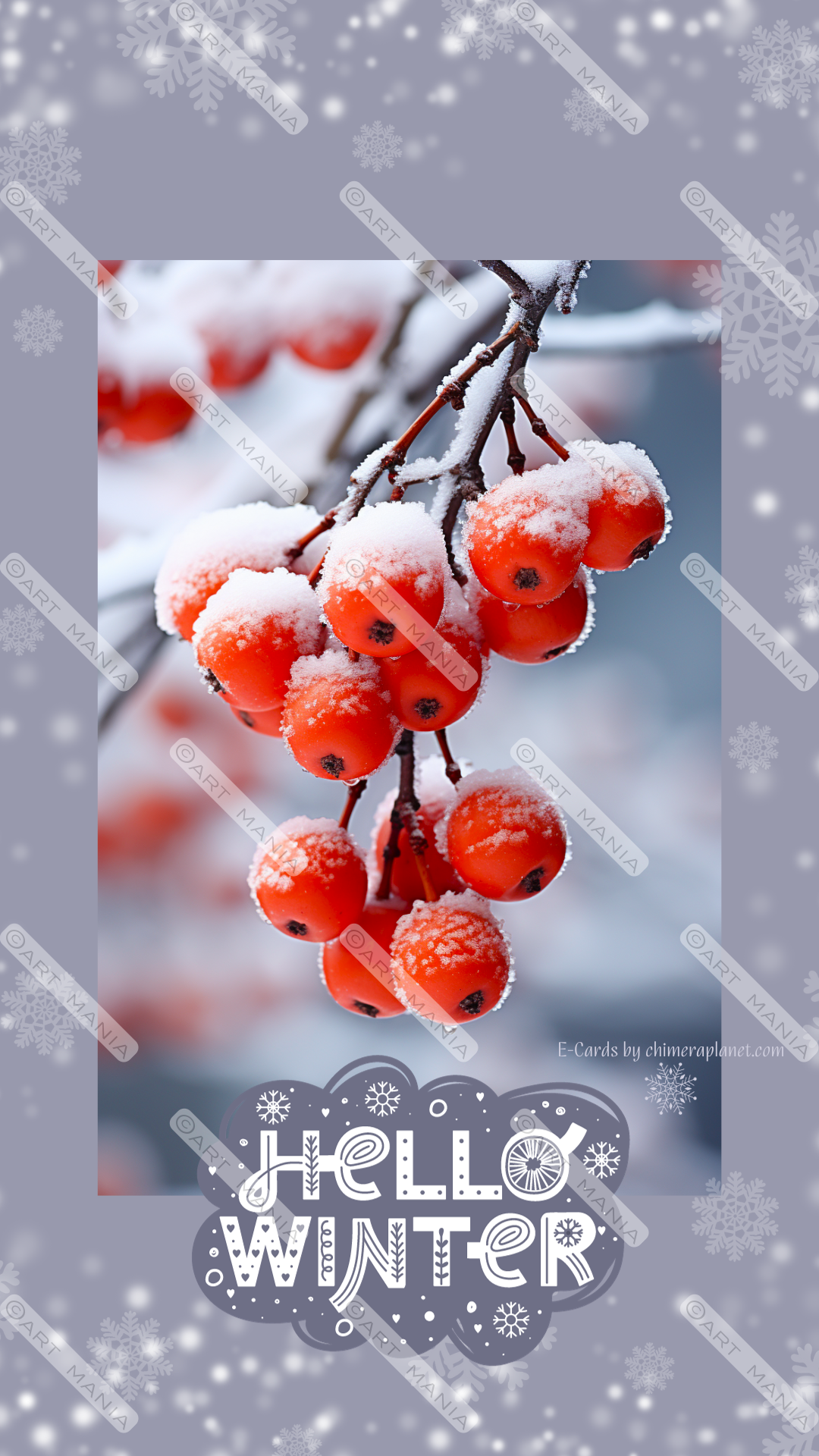 First snow. E-Card