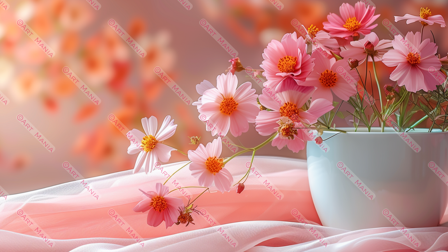 FB cover "Cup with pink flowers"