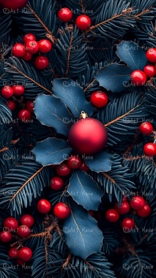 Beautiful christmas pattern. Mobile background