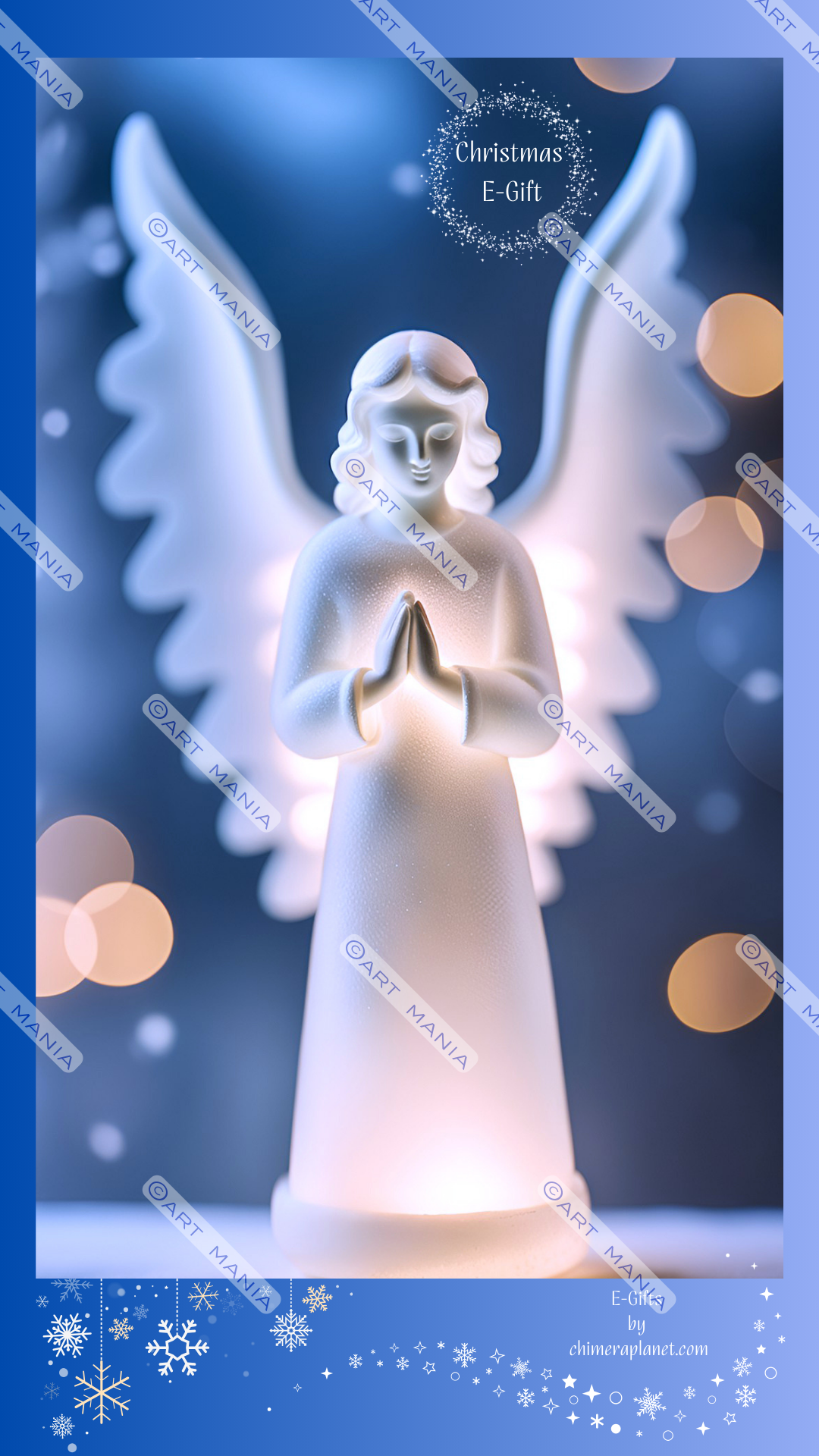 White angel. Christmas E-Gift