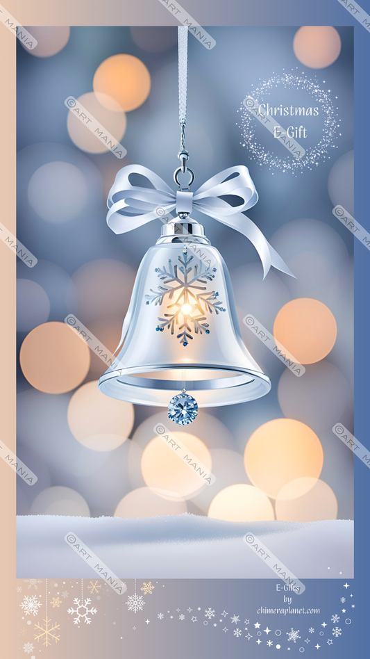 Silver bell. Christmas E-Gift