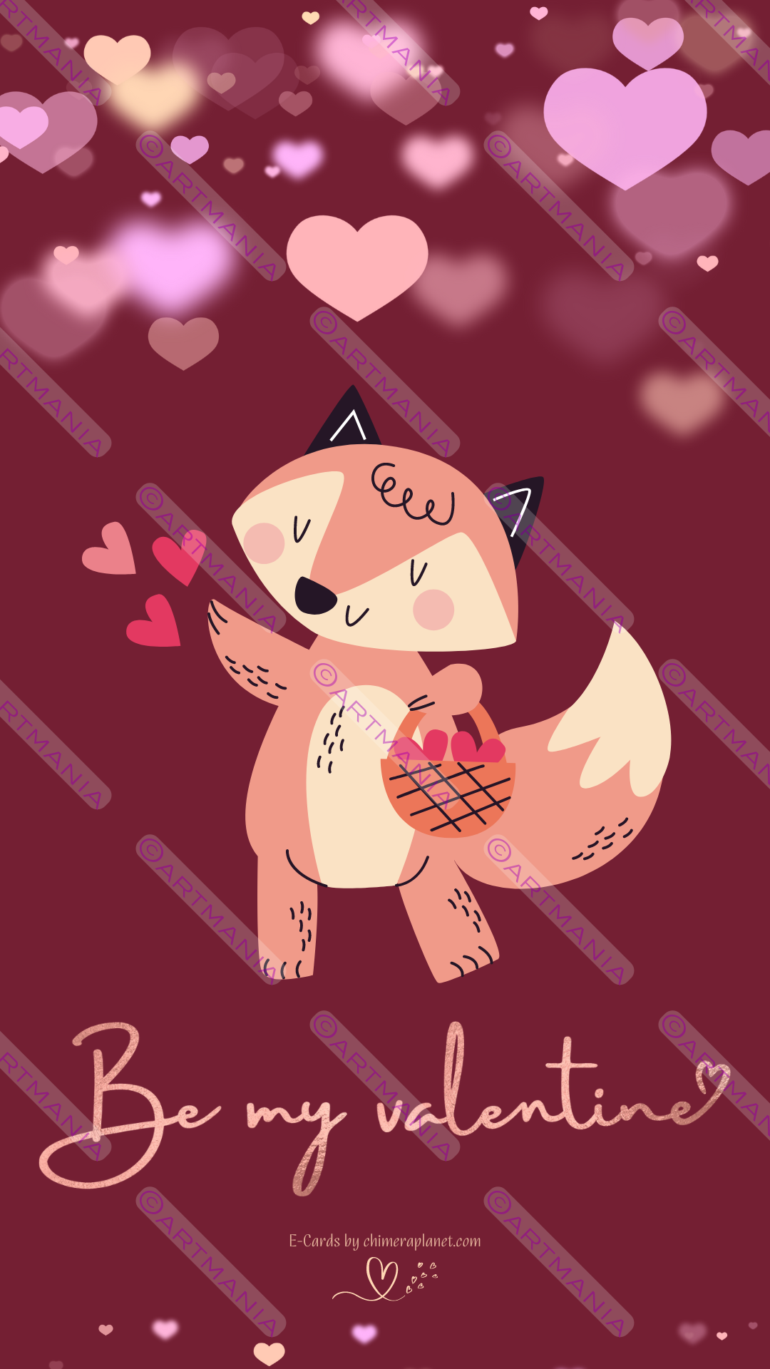 Cute fox. E-Card