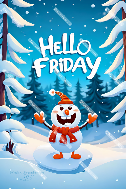 Hello Friday. Winter E-Card