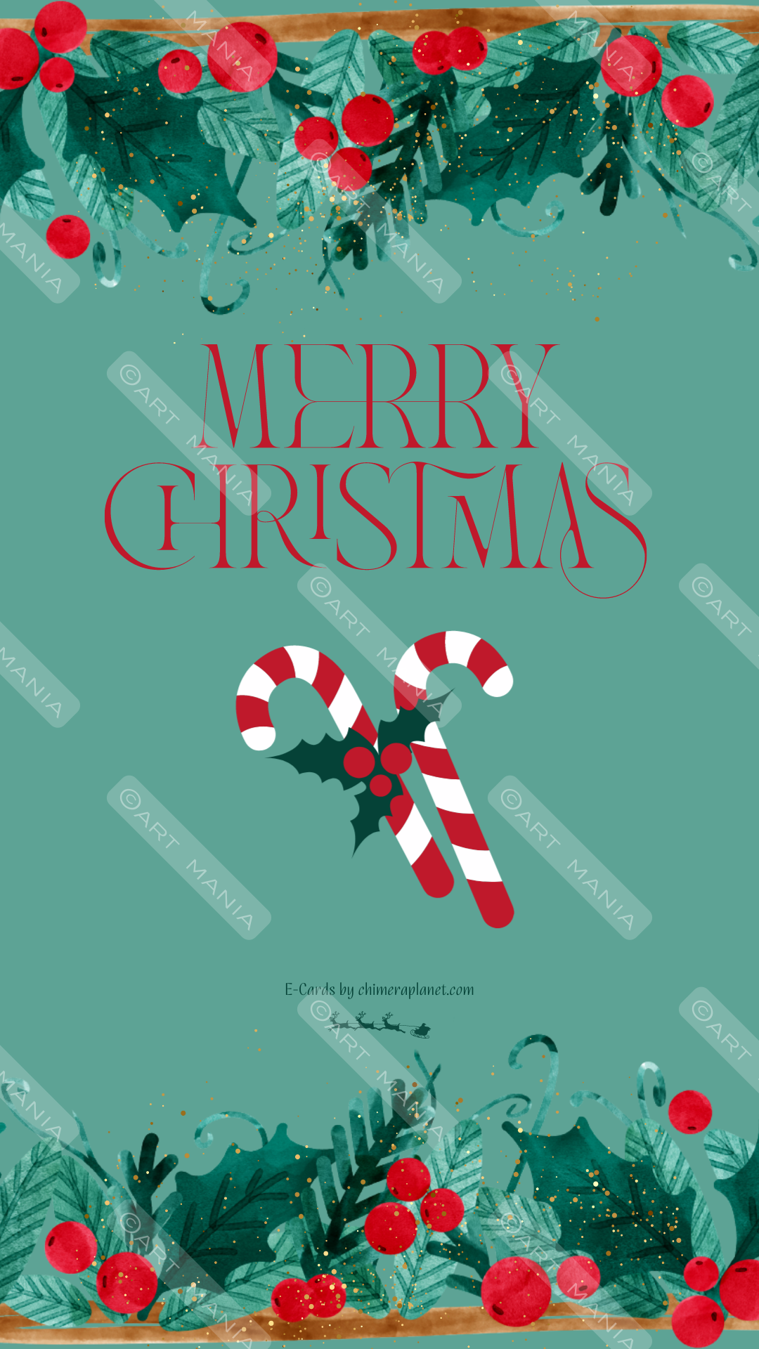 Merry Christmas. Green E-Card