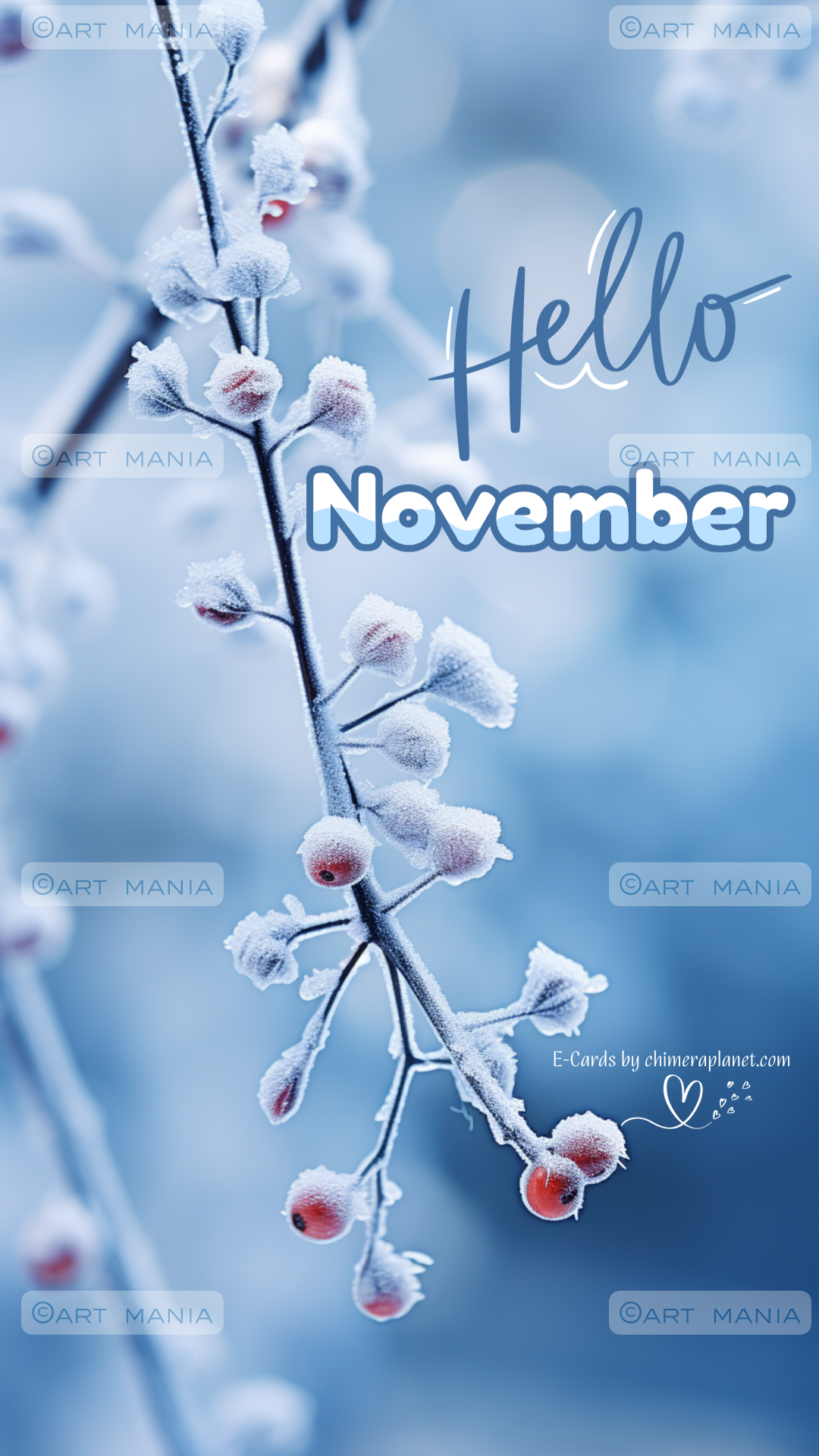 Hello November. Soft E-Card