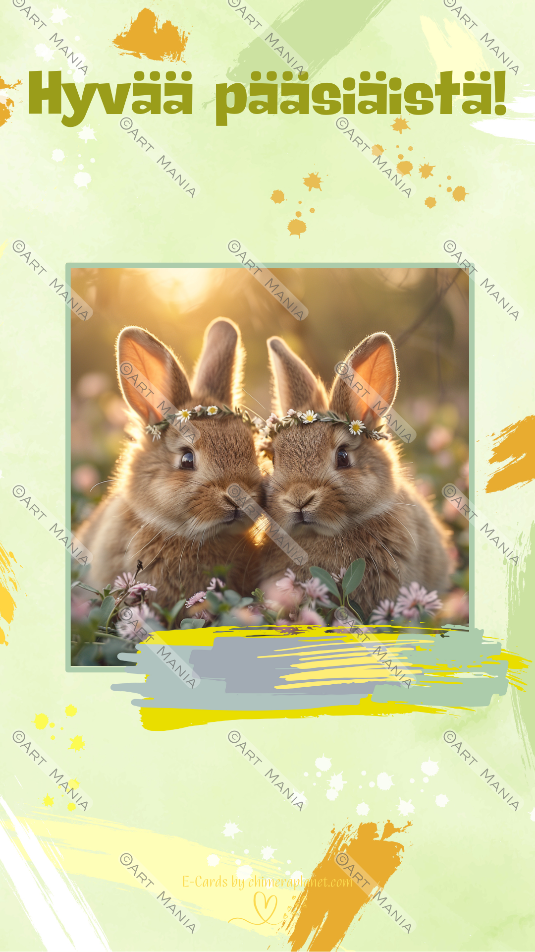 Cute bunnies nro 2. E-Card