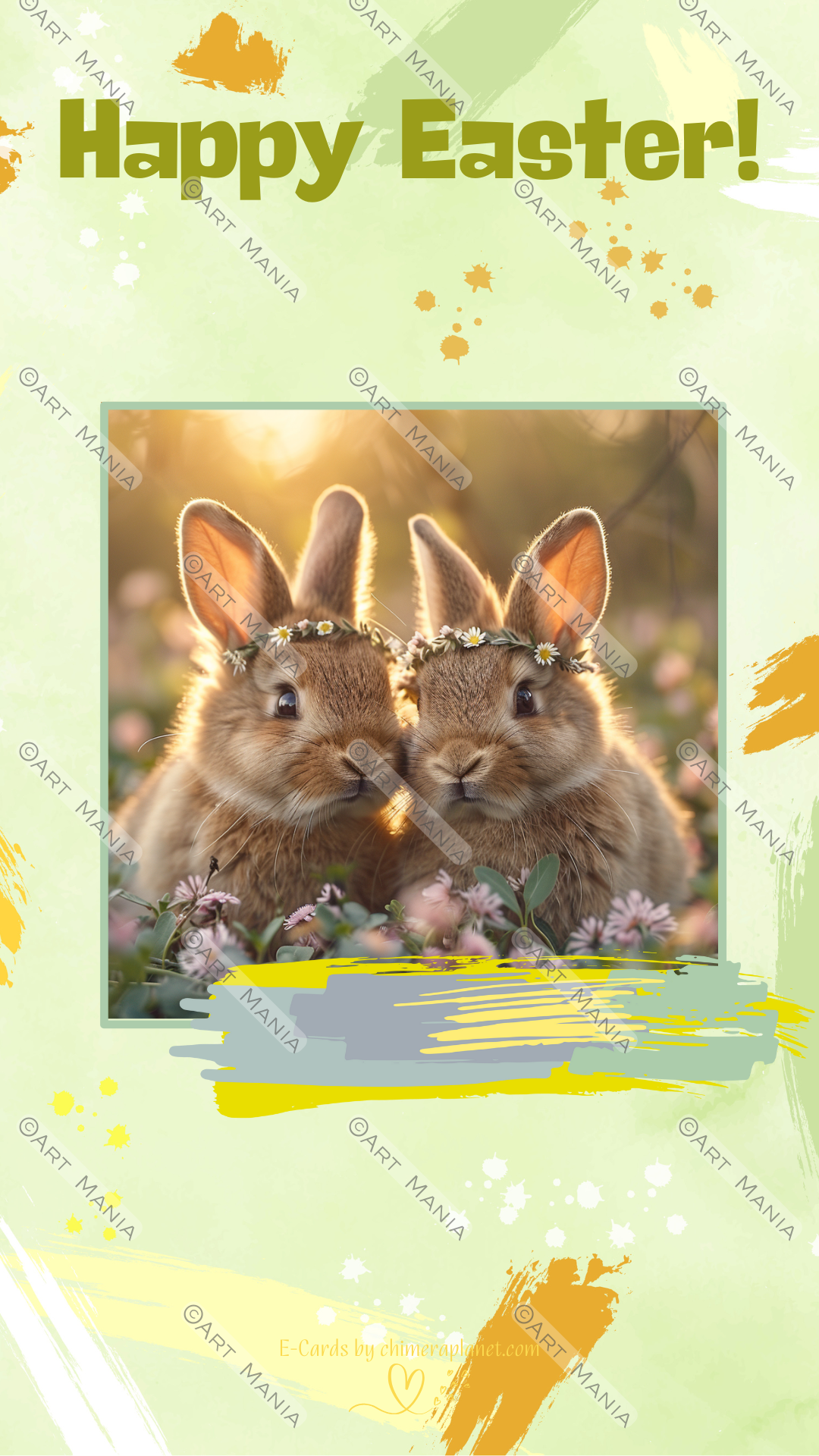 Cute bunnies nro 2. E-Card