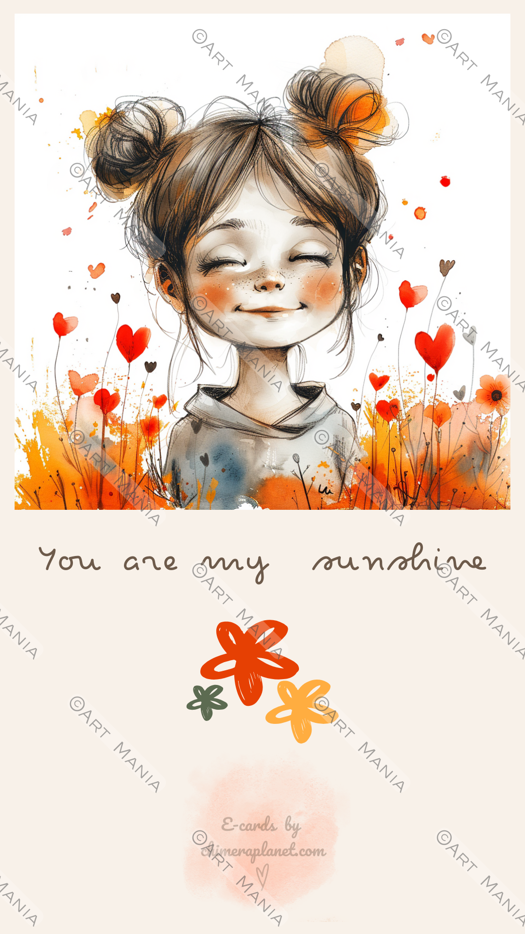 You are my sunshine. E-Card