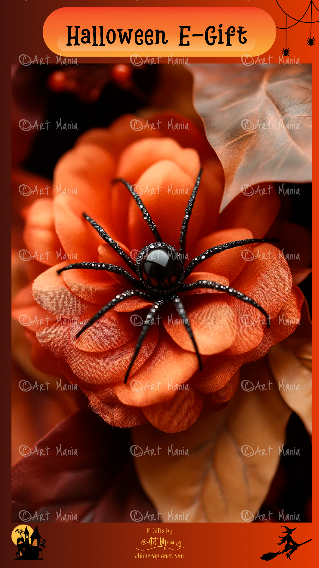 Black spider. E-gift