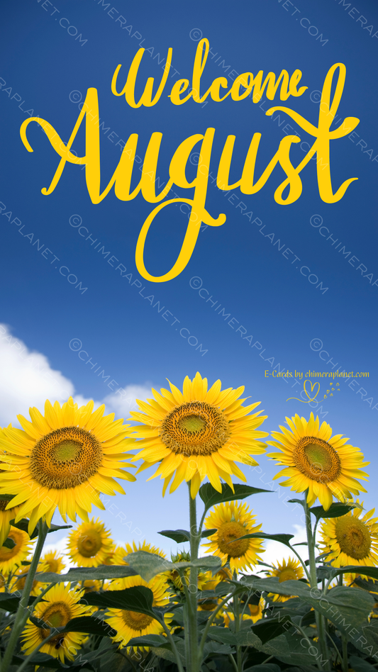 Welcome August. E-Card