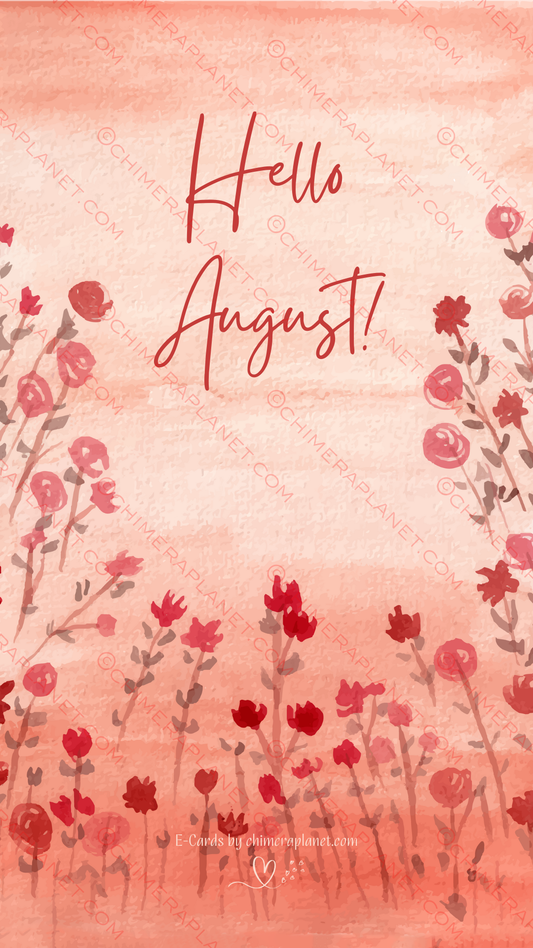 August flowers. E-Card