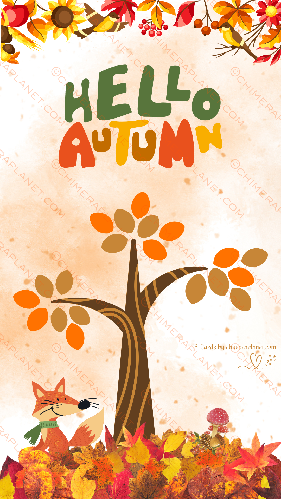 Hello Autumn #2. E-Card