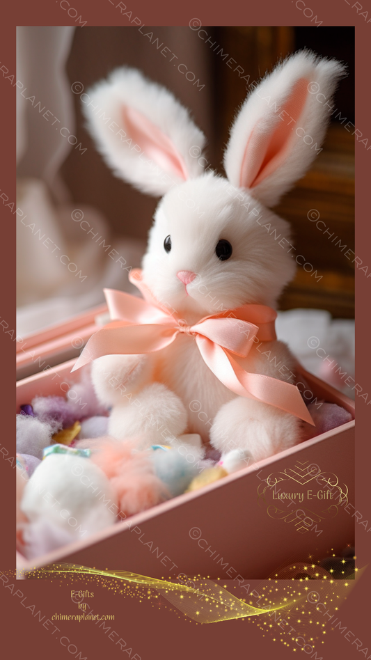 Cute soft bunny. Luxury E-gift