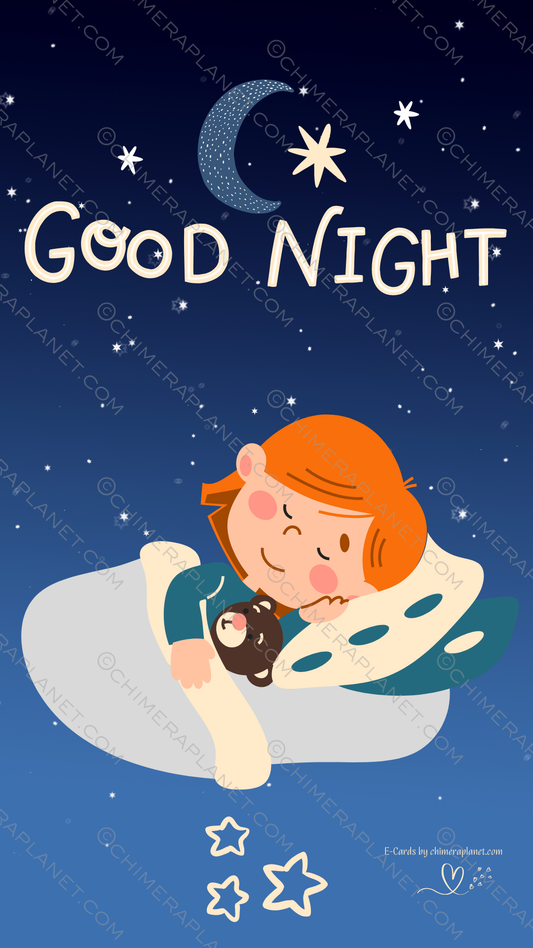 Good night, sleep well. E-Card