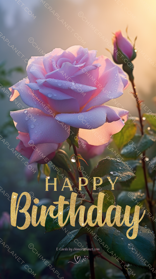 Birthday rose. Birthday E-Card