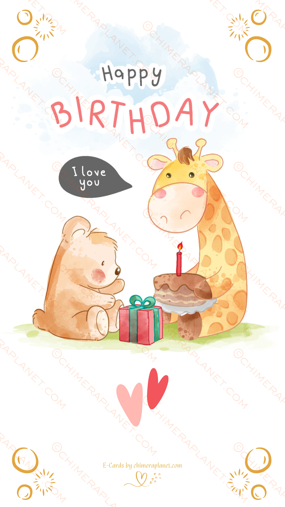 I love you. Birthday E-Card