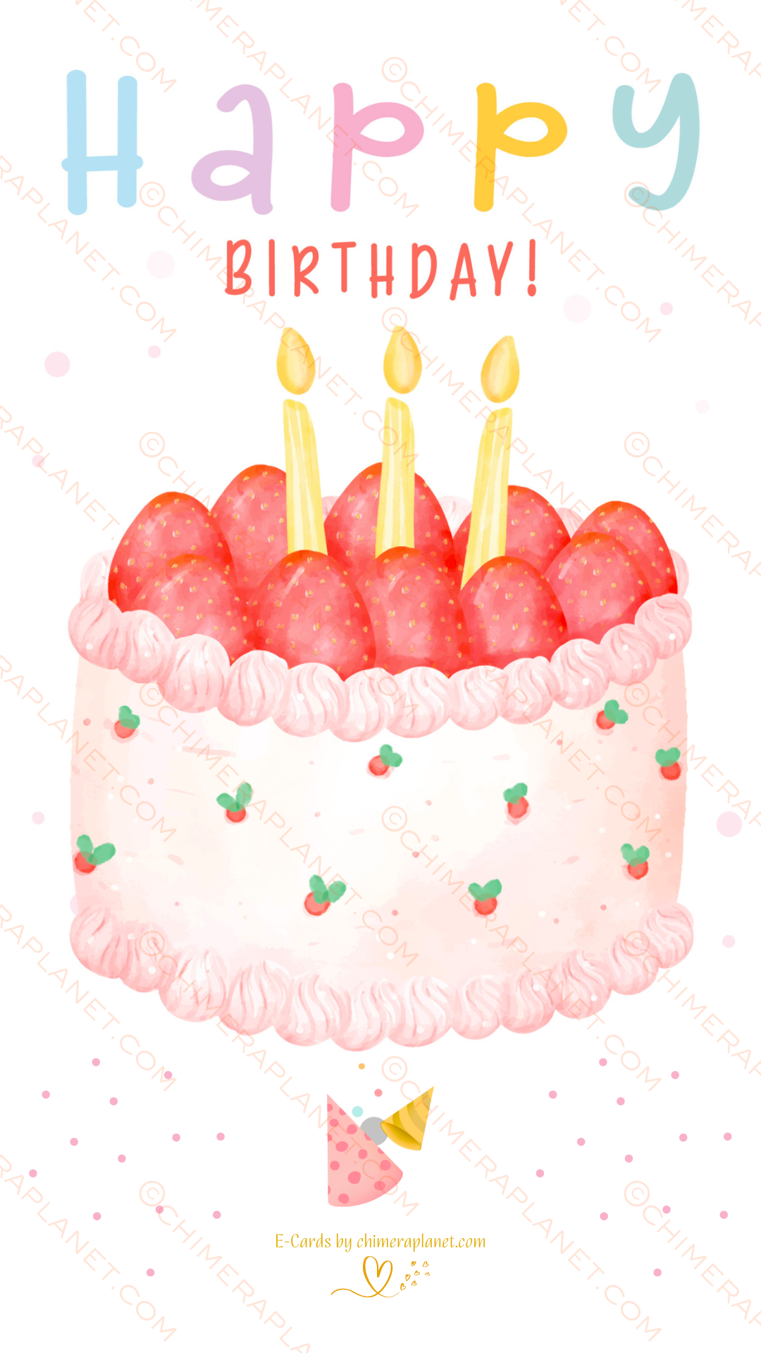 HB cake. Birthday E-Card