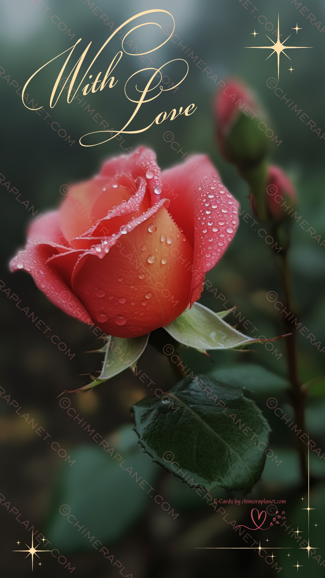 Rose with love. E-Card