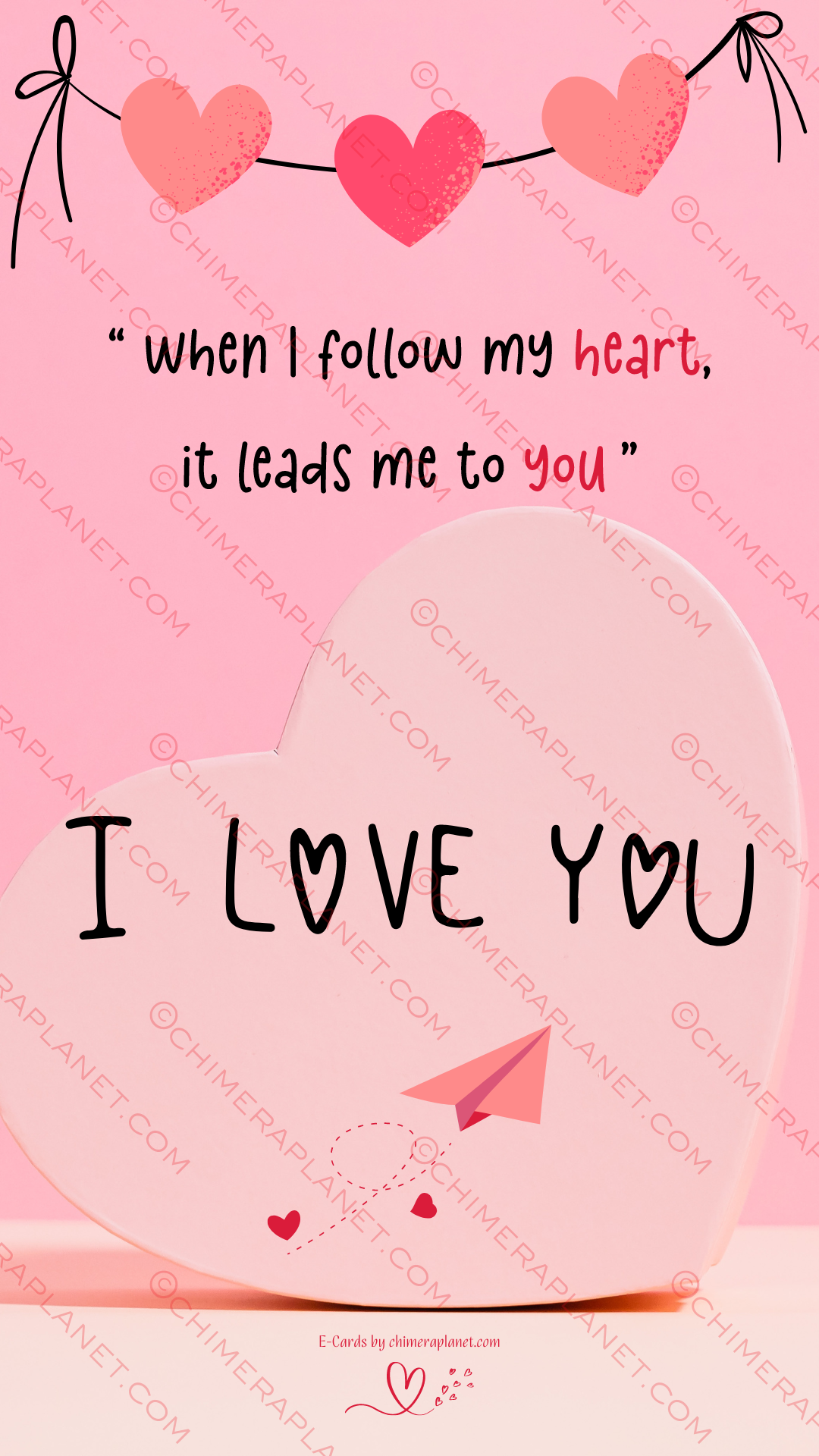 Love message. E-Card