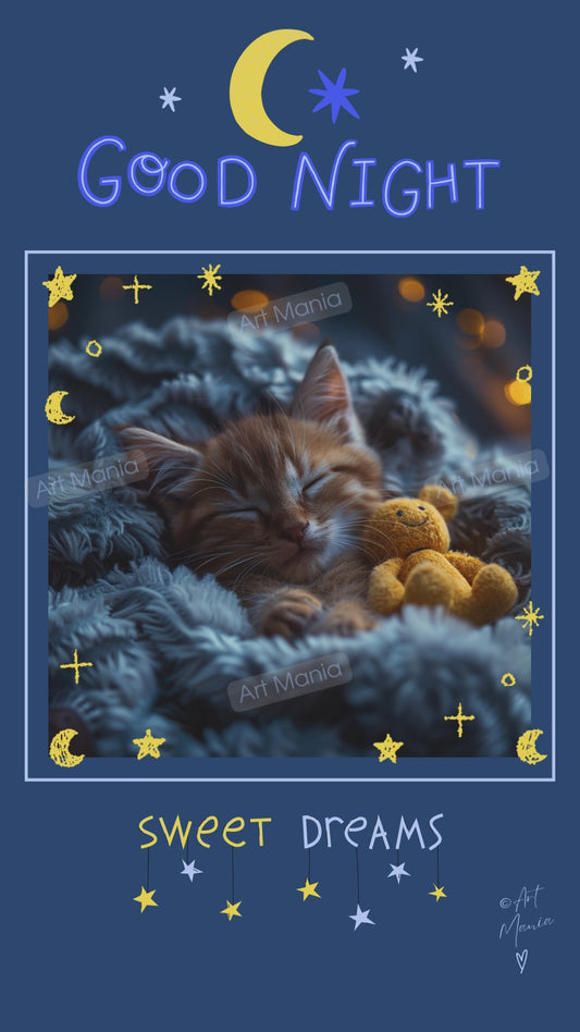 Sweet dreams. Animated E-Card