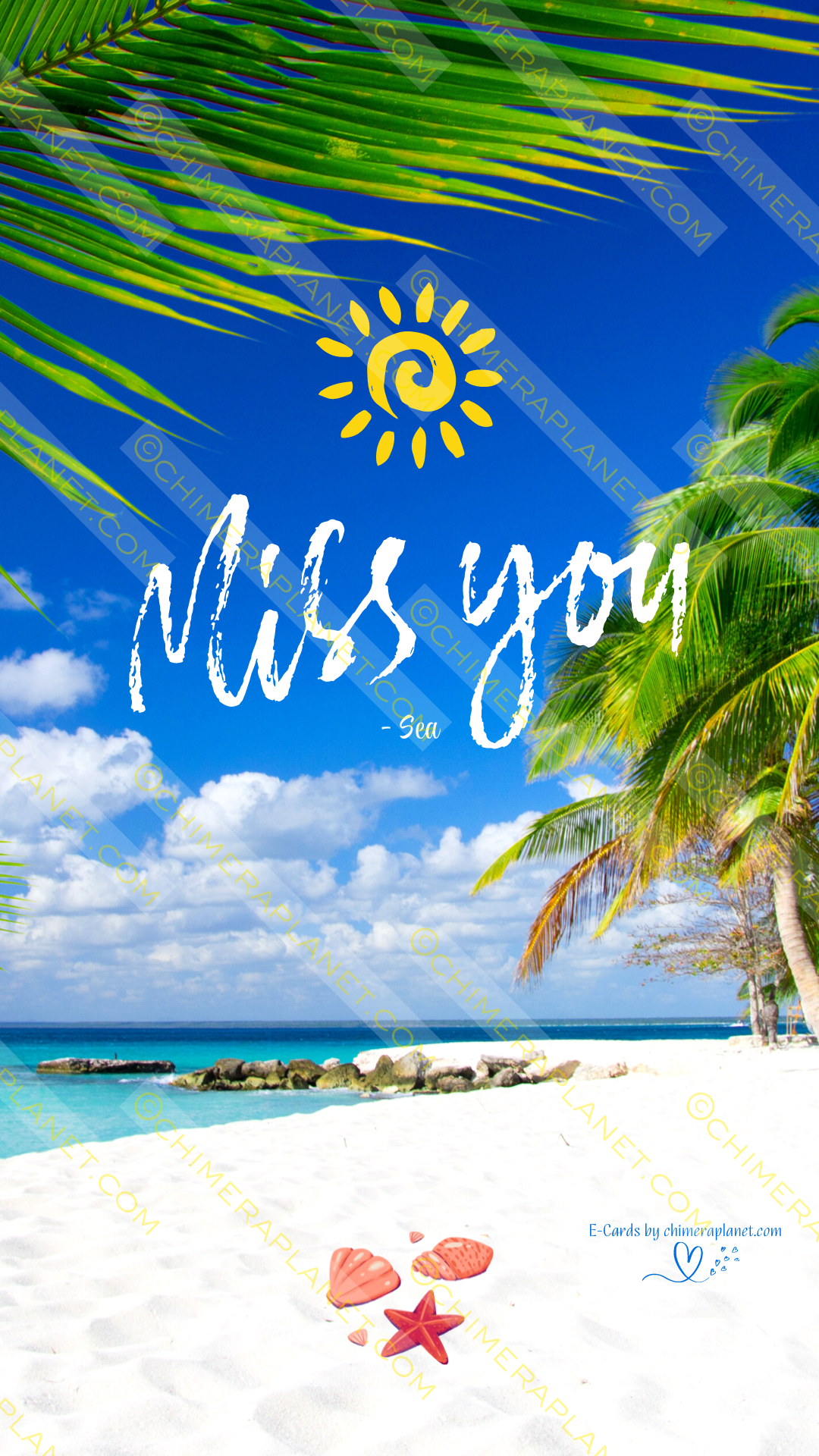 Miss you. Sea. E-Card